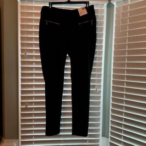 Black fitted slacks
